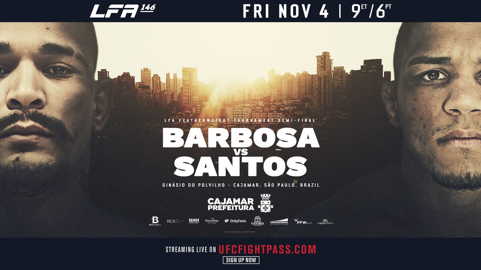 LFA brings the second Semi-Final in the Featherweight Tournament to Brazil at LFA 146 Legacy Fighting Alliance News